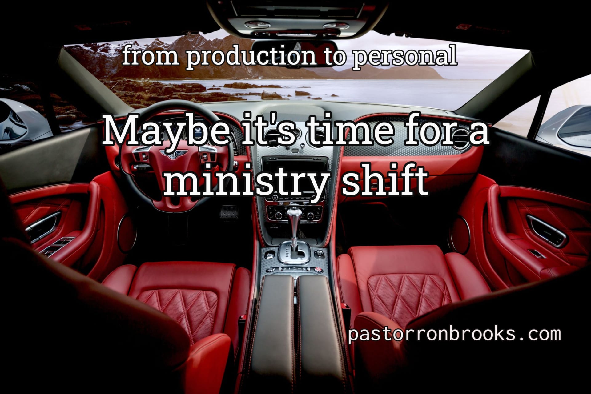 Maybe it’s time for a ministry shift